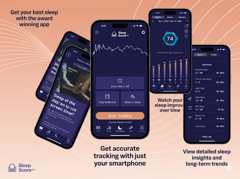 Cover image for SleepScore: Smart Sleep Tracking Platform
◆