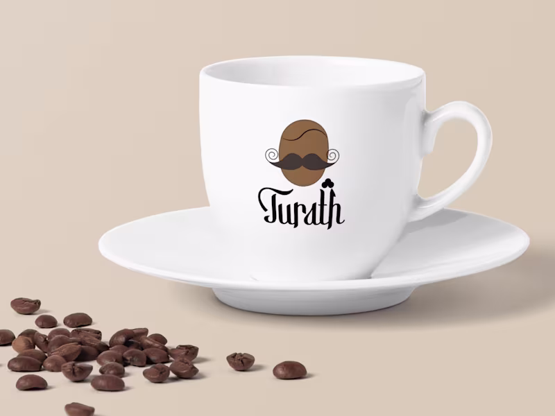 Cover image for Turath coffee-shop logo design