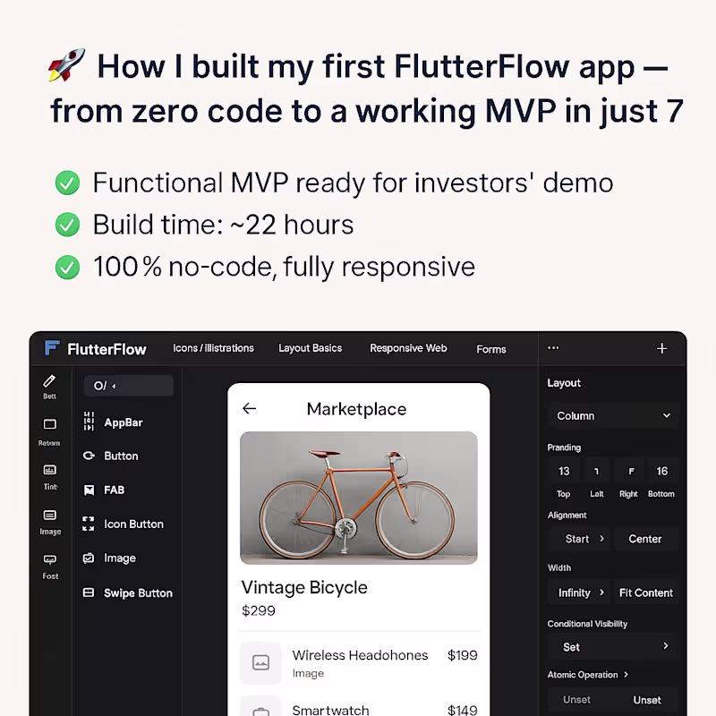 Cover image for From Zero Code to MVP – My First FlutterFlow App