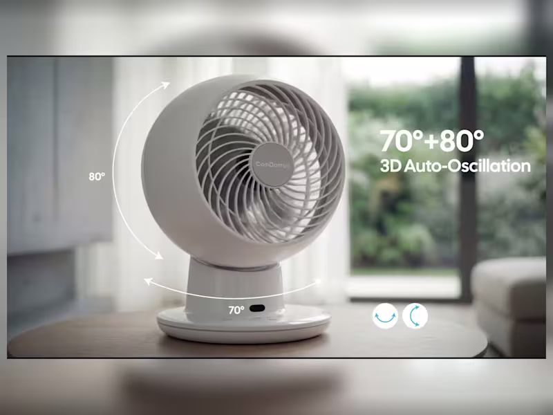 Cover image for ComDomus Table Air Circulator - Product Ad