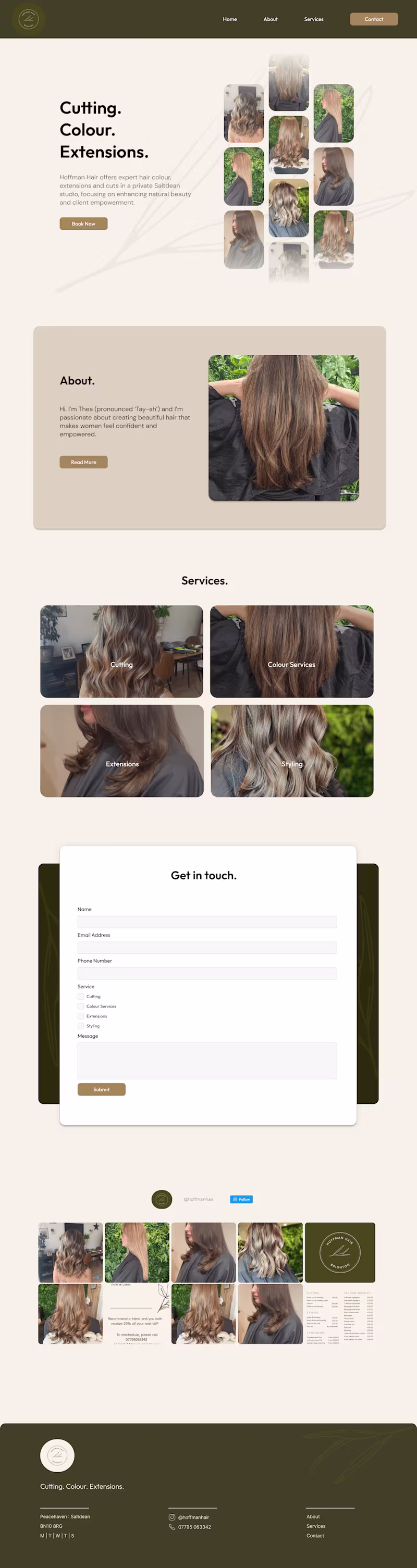 Cover image for Design & Development of Hoffman Hair's Website
