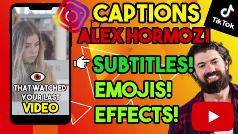 Cover image for I will edit shorts in alex hormozi style with caption and emojis