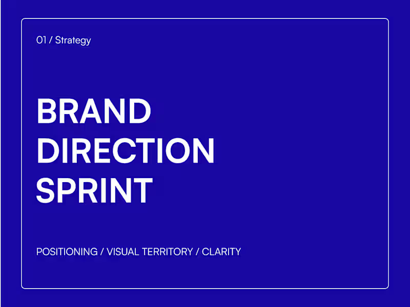 Cover image for Brand Direction Sprint