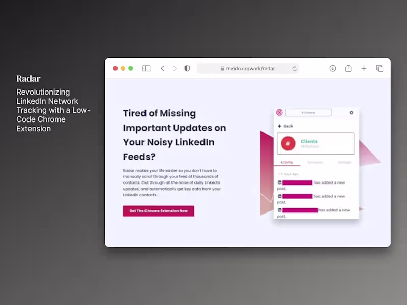 Cover image for Radar: Revolutionizing LinkedIn Network Tracking