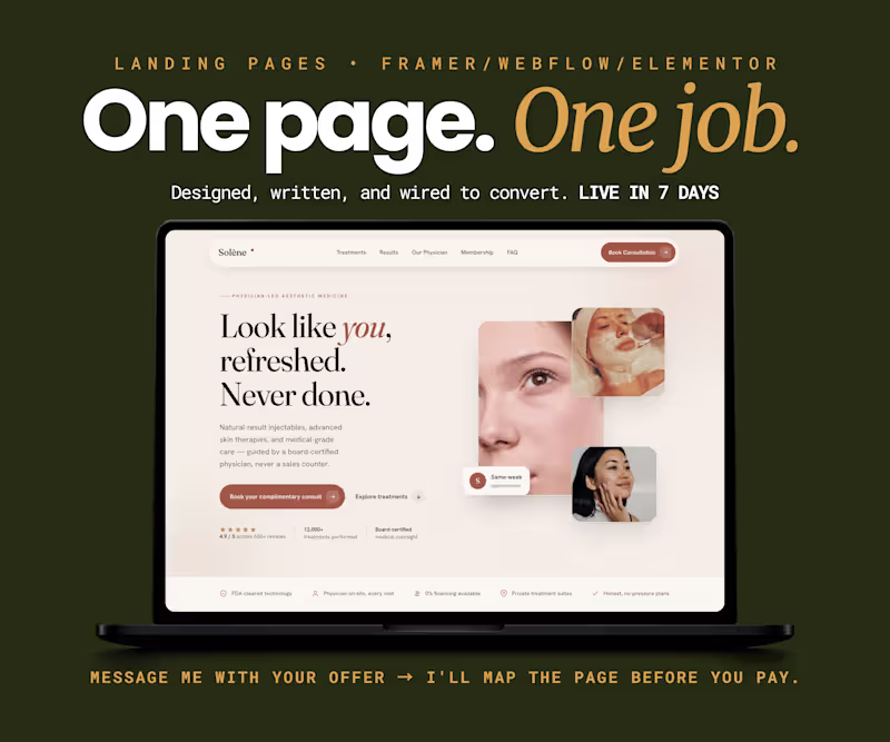 Cover image for High-Converting Landing Page in Framer, GoHighLevel or Elementor