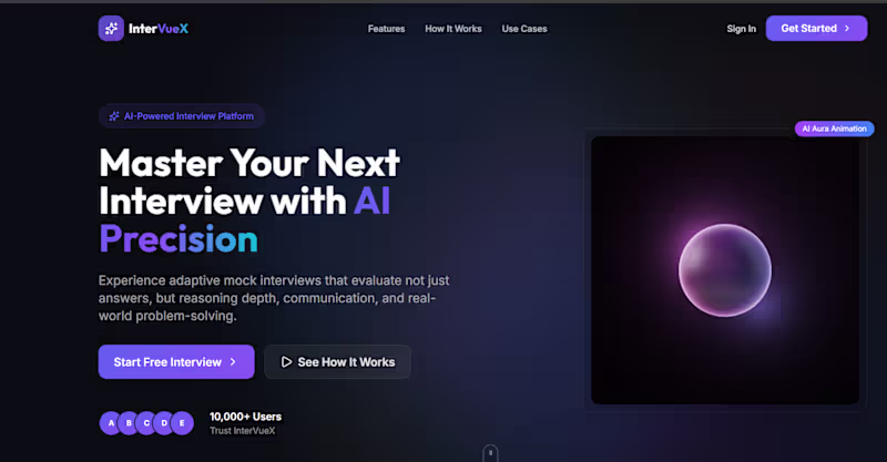 Cover image for InterVueX — AI interview engine
1st