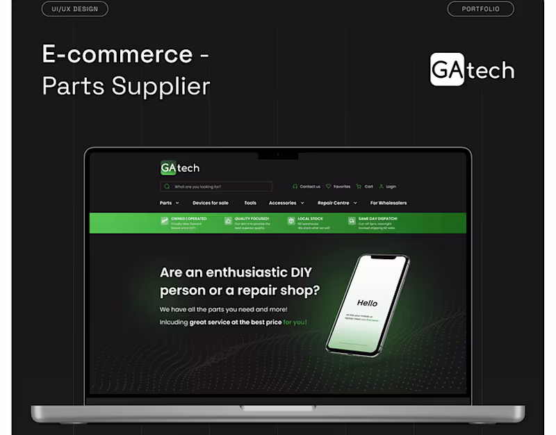 Cover image for E-commerce Parts Supplier on Behance