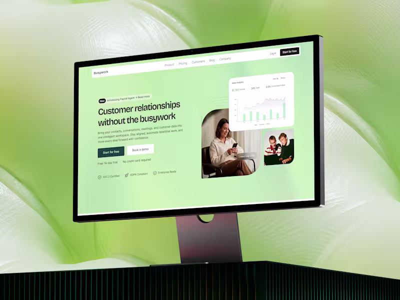 Cover image for Busywork - Modern CRO Website Design 