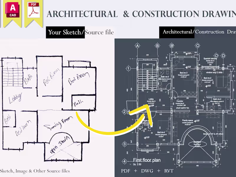 Cover image for Architectural plans, Elevations, Sections, and Detail drawings