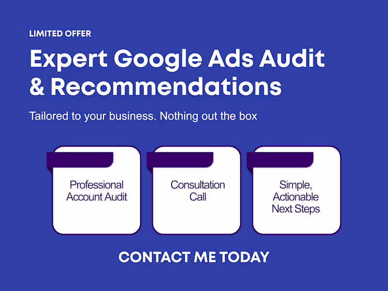 Cover image for Google Ads Account Audit & Optimisation Roadmap