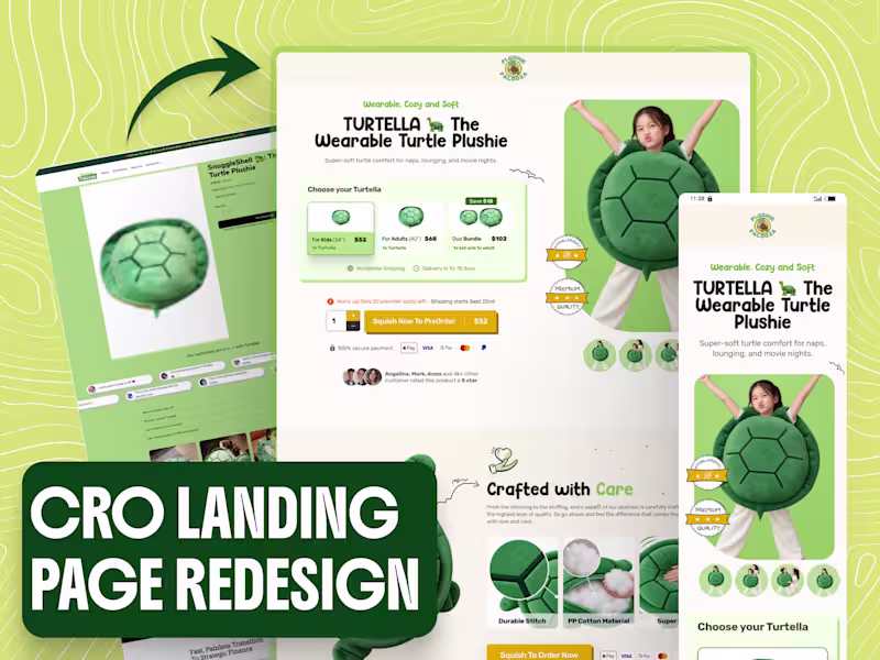 Cover image for E-commerce Landing Page Redesign & CRO