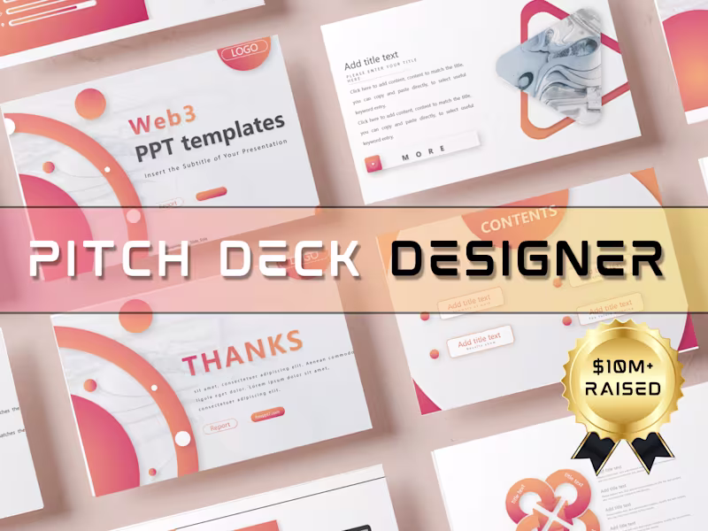 Cover image for I will create modern pitch deck for brands & management services