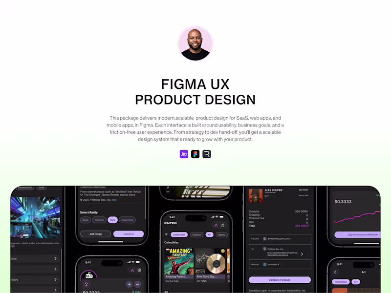 Cover image for Product Design: UX/ UI in Figma