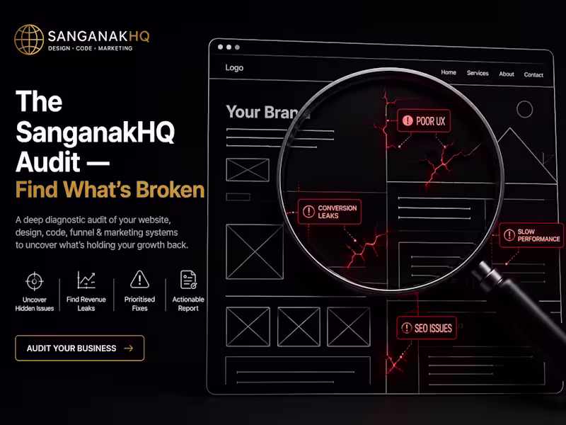 Cover image for The SanganakHQ Audit — Find What's Broken