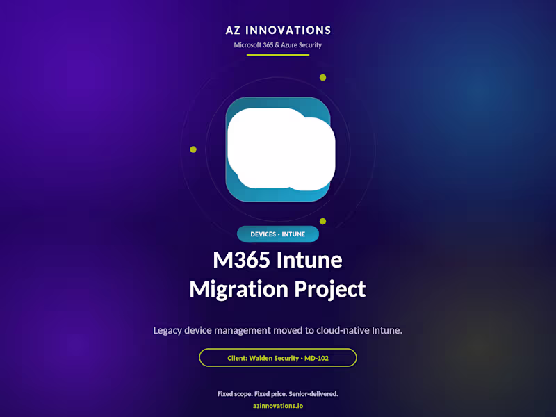 Cover image for M365 Intune Migration Project