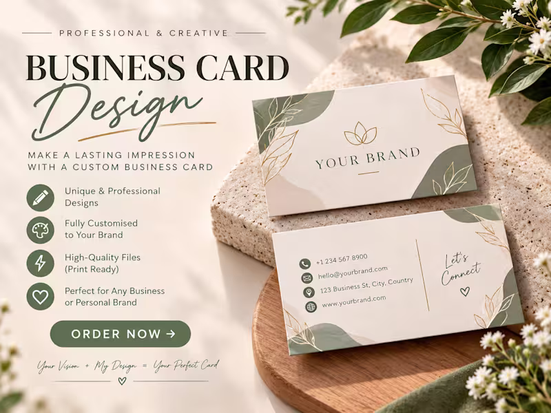 Cover image for Custom Business Card Design | Elegant & Professional Branding