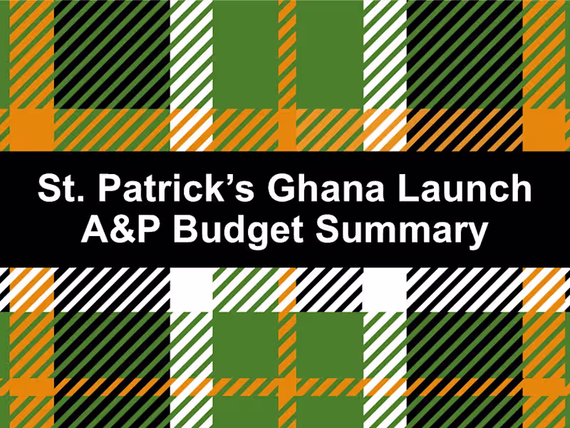 Cover image for St. Patrick’s Ghana A&P Strategy & Budget