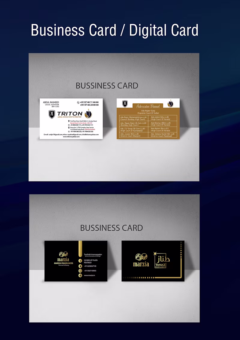 Cover image for Business card design for DEF Organization
