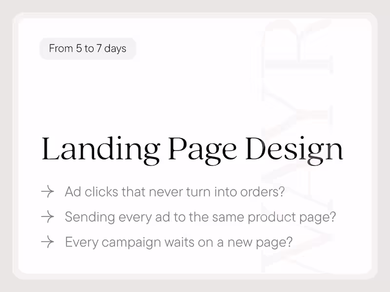 Cover image for Landing Page Design