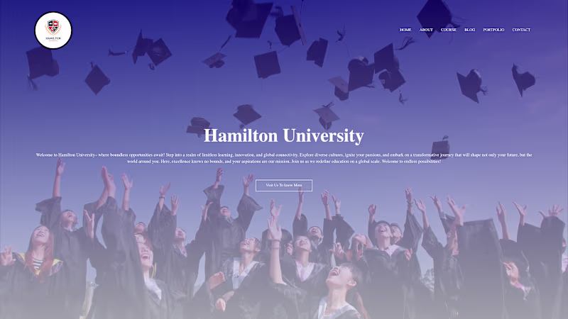 Cover image for Modern University Website Design &