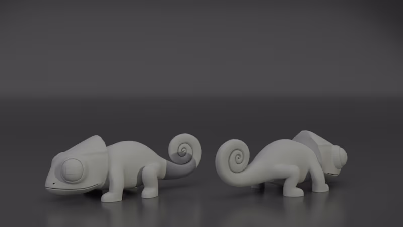 Cover image for Cute Chameleon Printable Toy