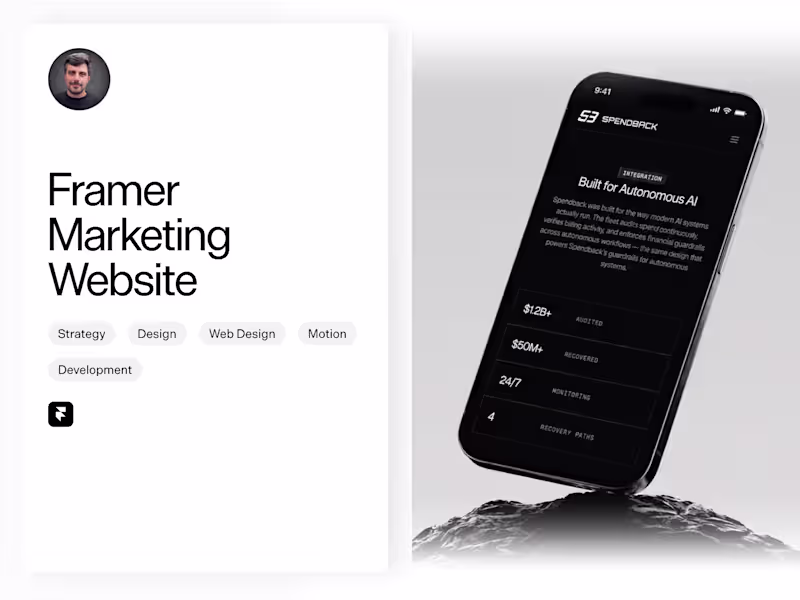 Cover image for Framer Marketing Website — Strategy, Design & Build