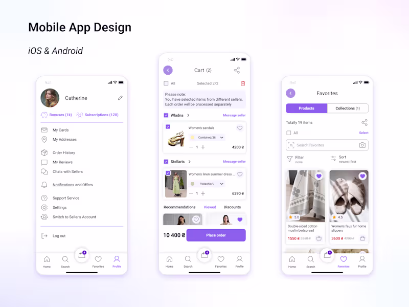 Cover image for Mobile App Design for iOS & Android