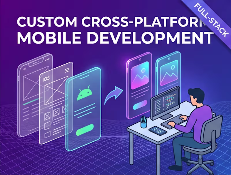 Cover image for Custom Full-Stack Mobile App Development (Flutter)