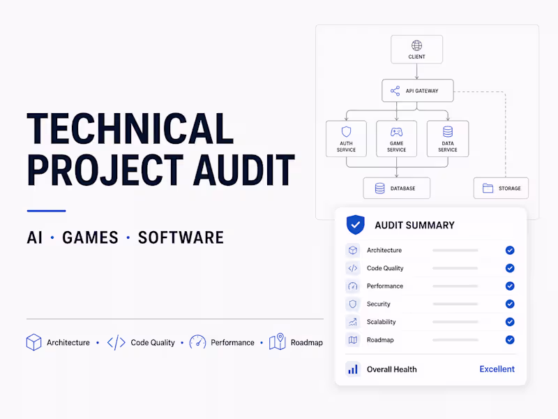 Cover image for Technical Audit for AI, Game & Software Projects