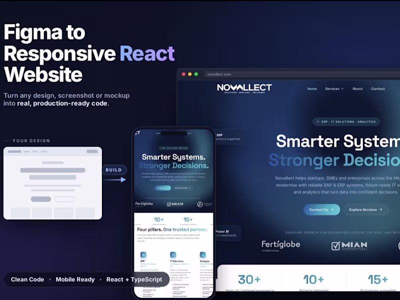 Cover image for Turn Your Figma or Screenshot Into a Responsive React Website