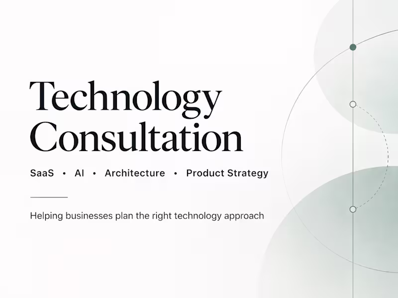 Cover image for Technology Consultation & Solution Planning