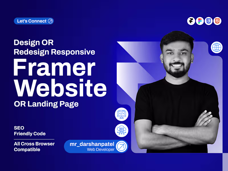 Cover image for I will design a modern, responsive framer website & landing page