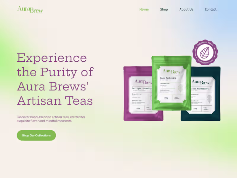 Cover image for Aura Brew Website Design