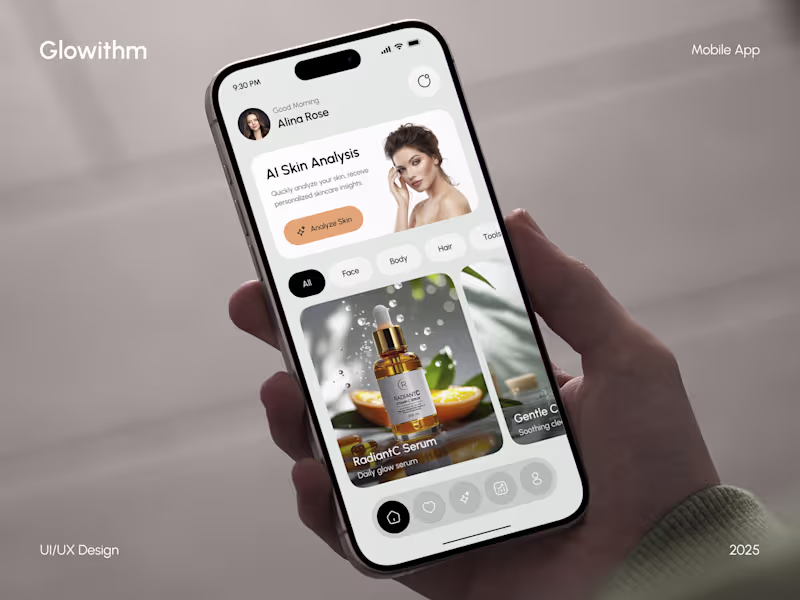 Cover image for AI Skin Care App UI
