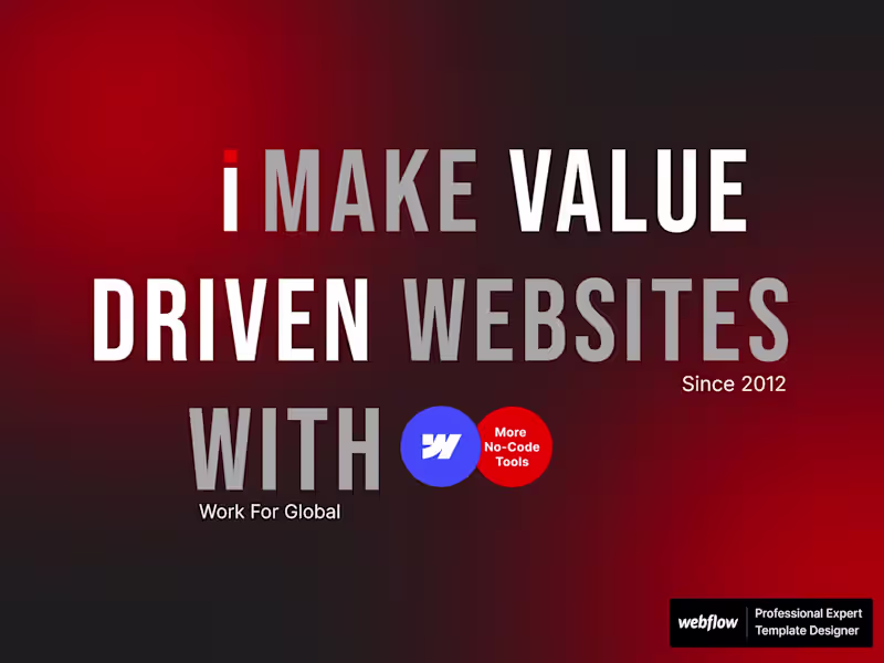 Cover image for Web design and Webflow development