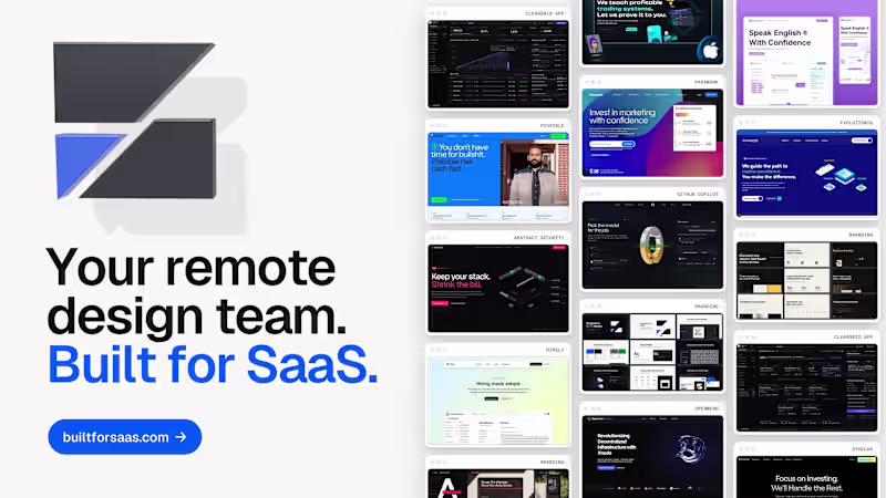 Cover image for BuiltForSaaS: the studio site, designed and built for SaaS teams