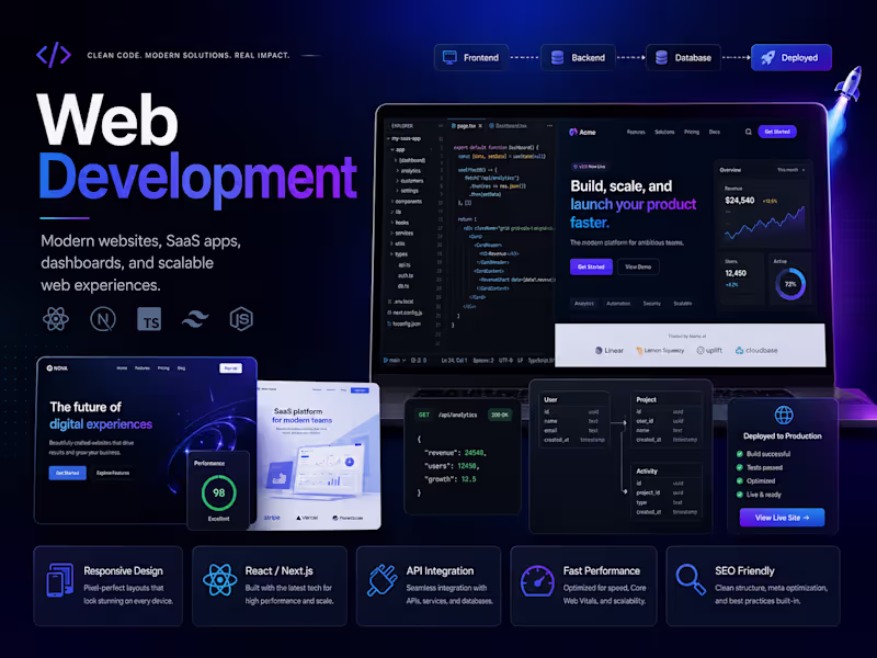Cover image for Modern Web Development for Startups & Businesses
