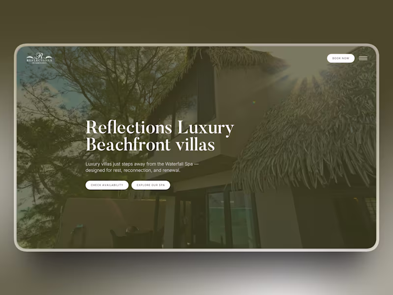 Cover image for Reflections Boutique Hotel - Website