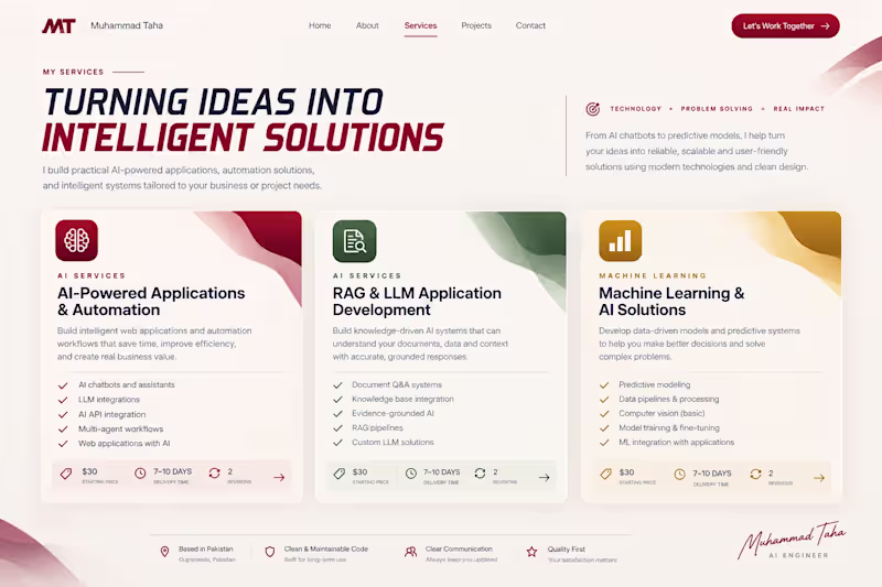 Cover image for AI Services / Full Stack Services