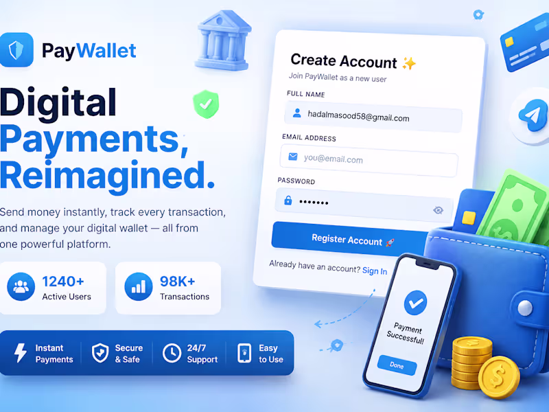 Cover image for Digital Wallet & Peer-to-Peer Payment Platform 