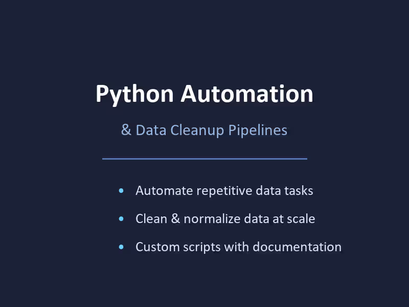 Cover image for Python Automation & Workflow Automation