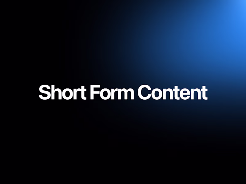 Cover image for High Impact Short Form Content