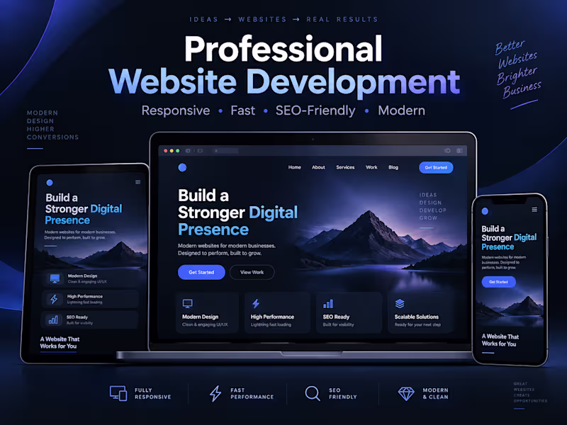Cover image for Modern Responsive Business Website Development