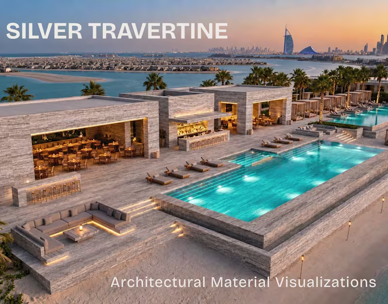 Cover image for Silver Travertine | Architectural Material Visualization