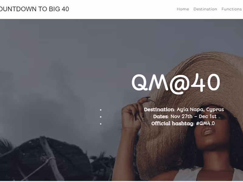 Cover image for Birthday Event Site
