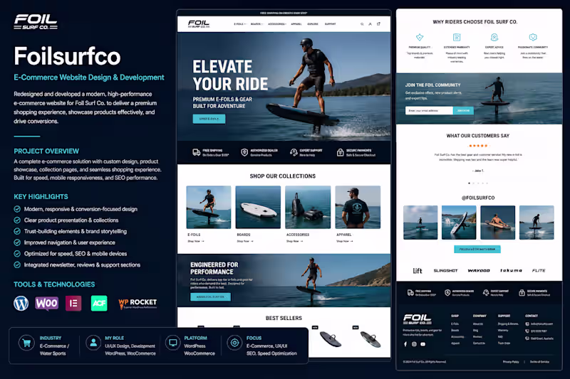 Cover image for Foil Surf Co. | High-Performance E-Commerce Web Design & Bra...