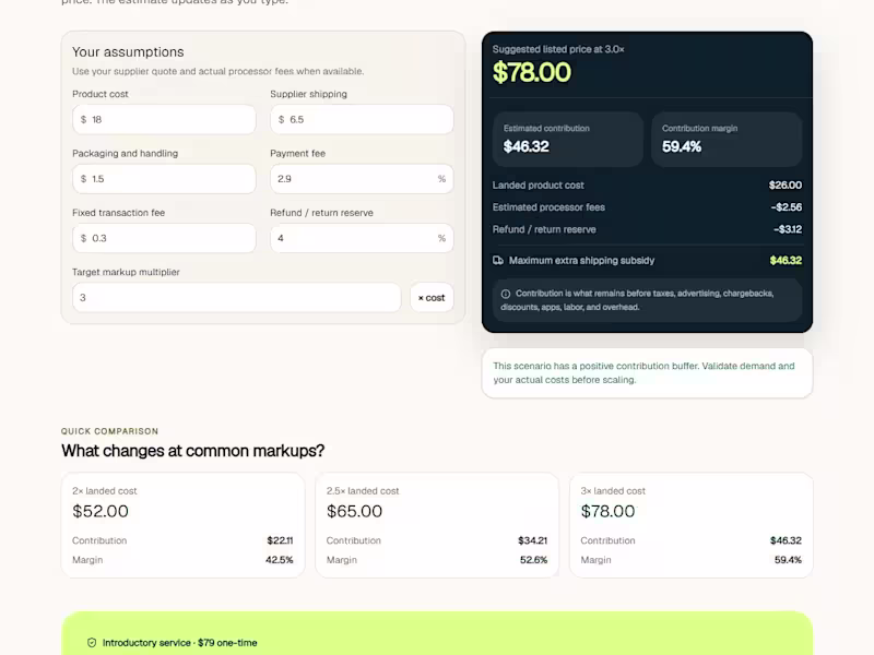 Cover image for Seller Math — Ecommerce Decision-Support Tool