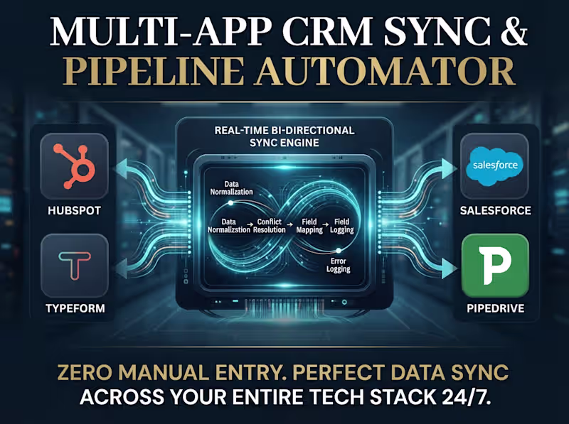 Cover image for Multi-App CRM Sync & Pipeline Automator