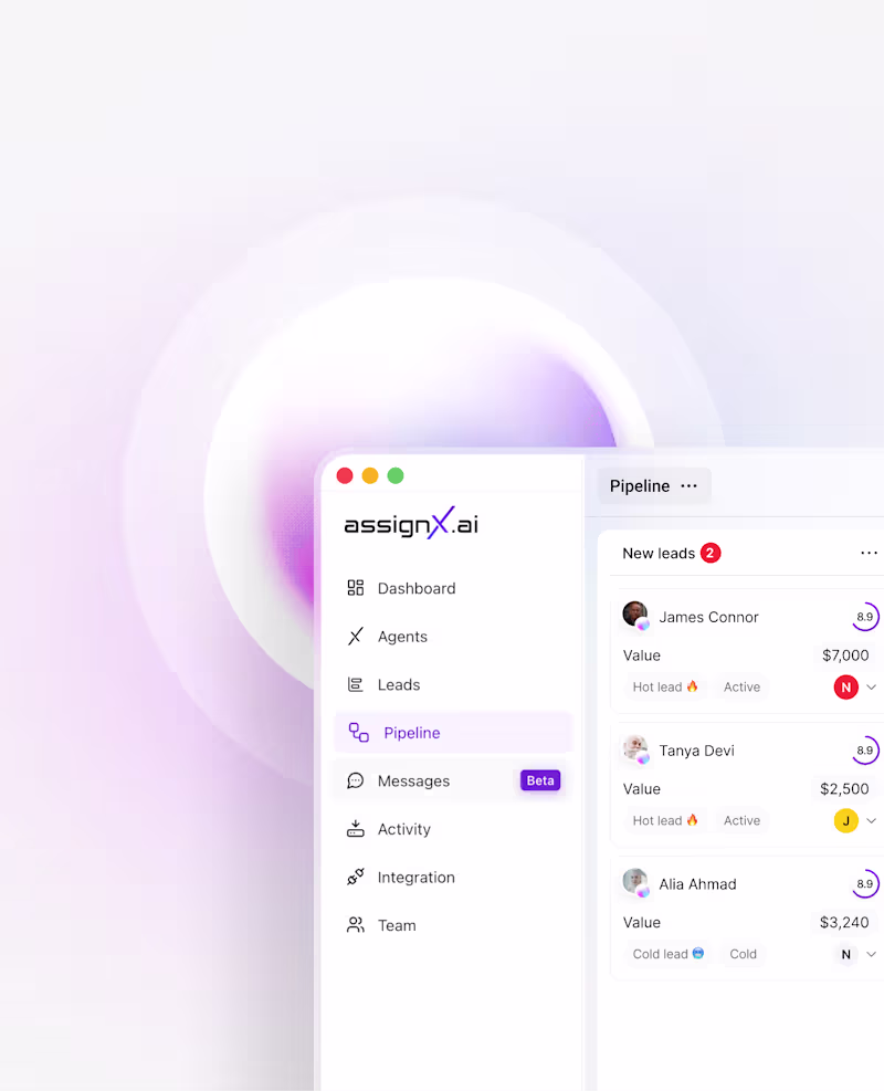 Cover image for AssignX | No-Code AI Platform for Sales & Support
