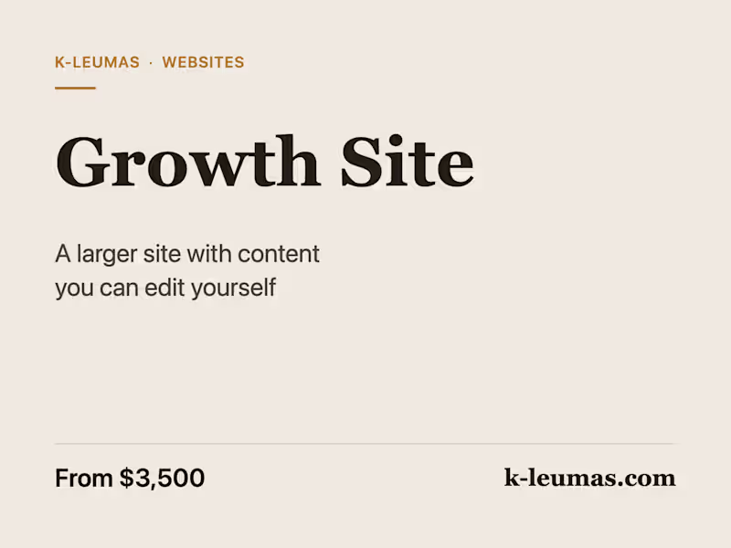 Cover image for Growth Site: a larger site with content you can edit